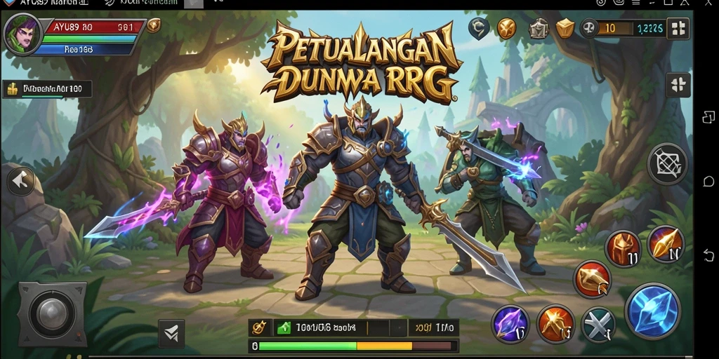 Tampilan gameplay AYU89 yang mendebarkan dalam petualangan RPG.