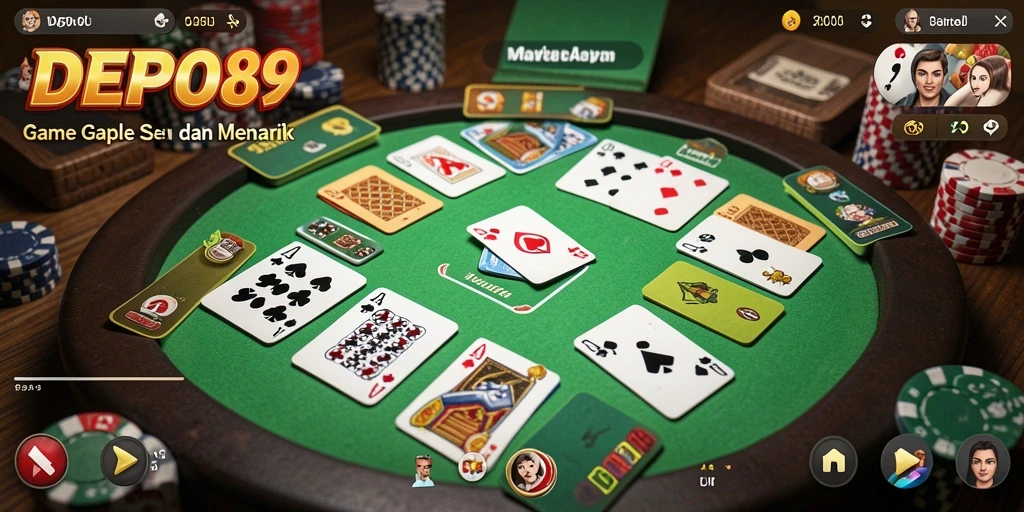 Tampilan gameplay DEPO89 yang menampilkan permainan Gaple seru.