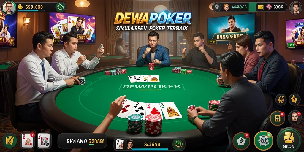 Tampilan gameplay realistis dalam DEWAPOKER yang bikin ketagihan.