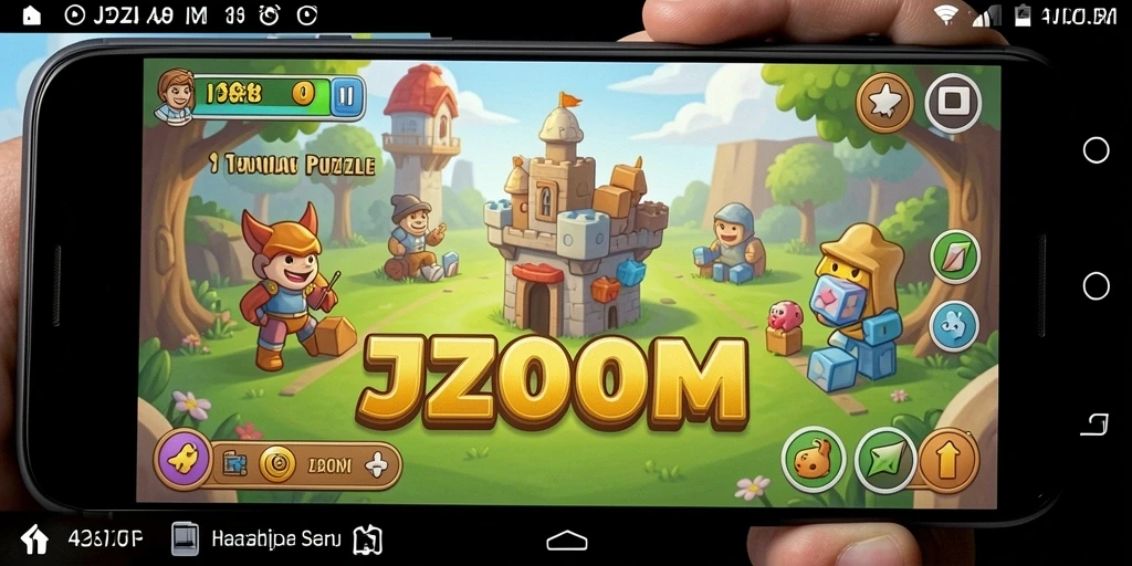 Tampilan gameplay seru dalam J200M yang menantang otak.