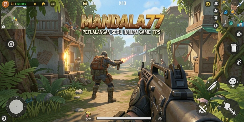 Screenshot gameplay seru MANDALA77 menampilkan aksi mendebarkan dalam TPS.