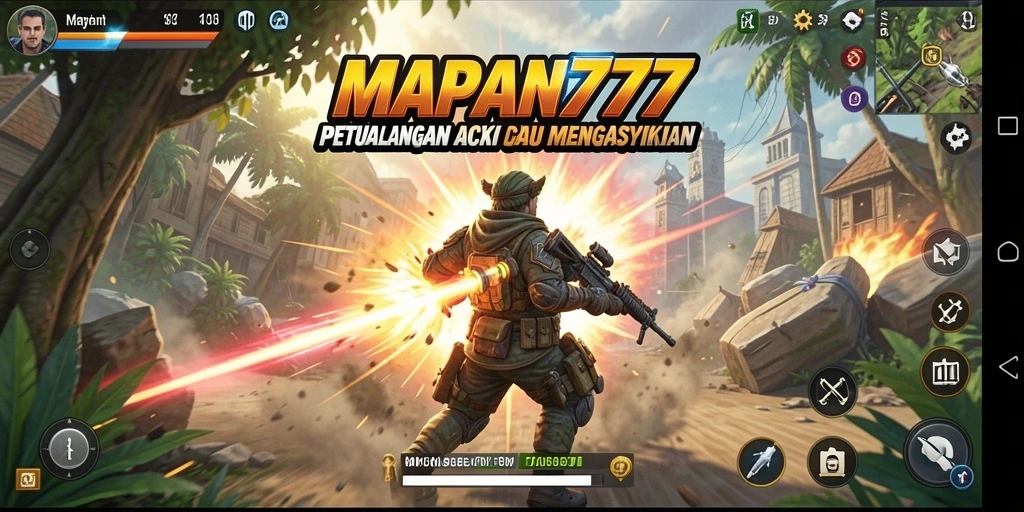 Tampilan seru dari gameplay aksi MAPAN777 yang mendebarkan.