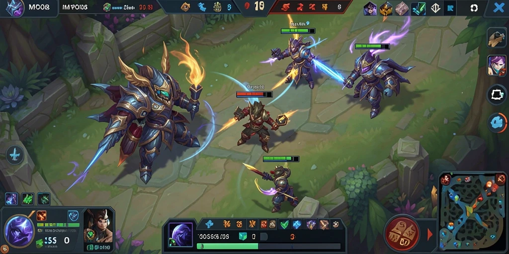 Screenshot utama MPO08 menampilkan aksi seru dalam gameplay MOBA.