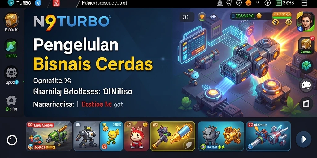 Tampilan gameplay N9TURBO yang menantang dan interaktif.