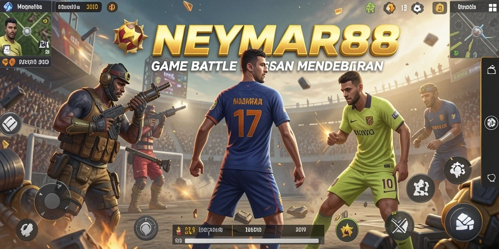 Tangkapan layar gameplay seru di NEYMAR88 dengan aksi Battle Royale.